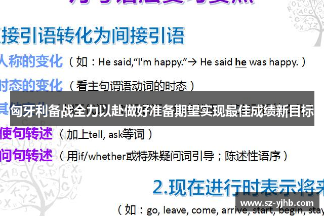 匈牙利备战全力以赴做好准备期望实现最佳成绩新目标